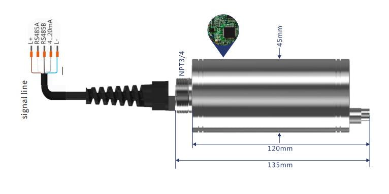 IQTB-NTU Smart Turbidity Sensor Modbus RS485, 5m cable – IQFlow Solutions